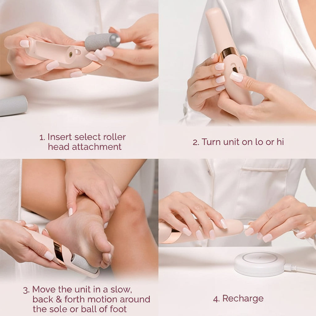 Electric Pedicure Foot File Callus Remover for Smooth Soft Feet