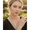 Floral Crystal Pendant Jewelry Set