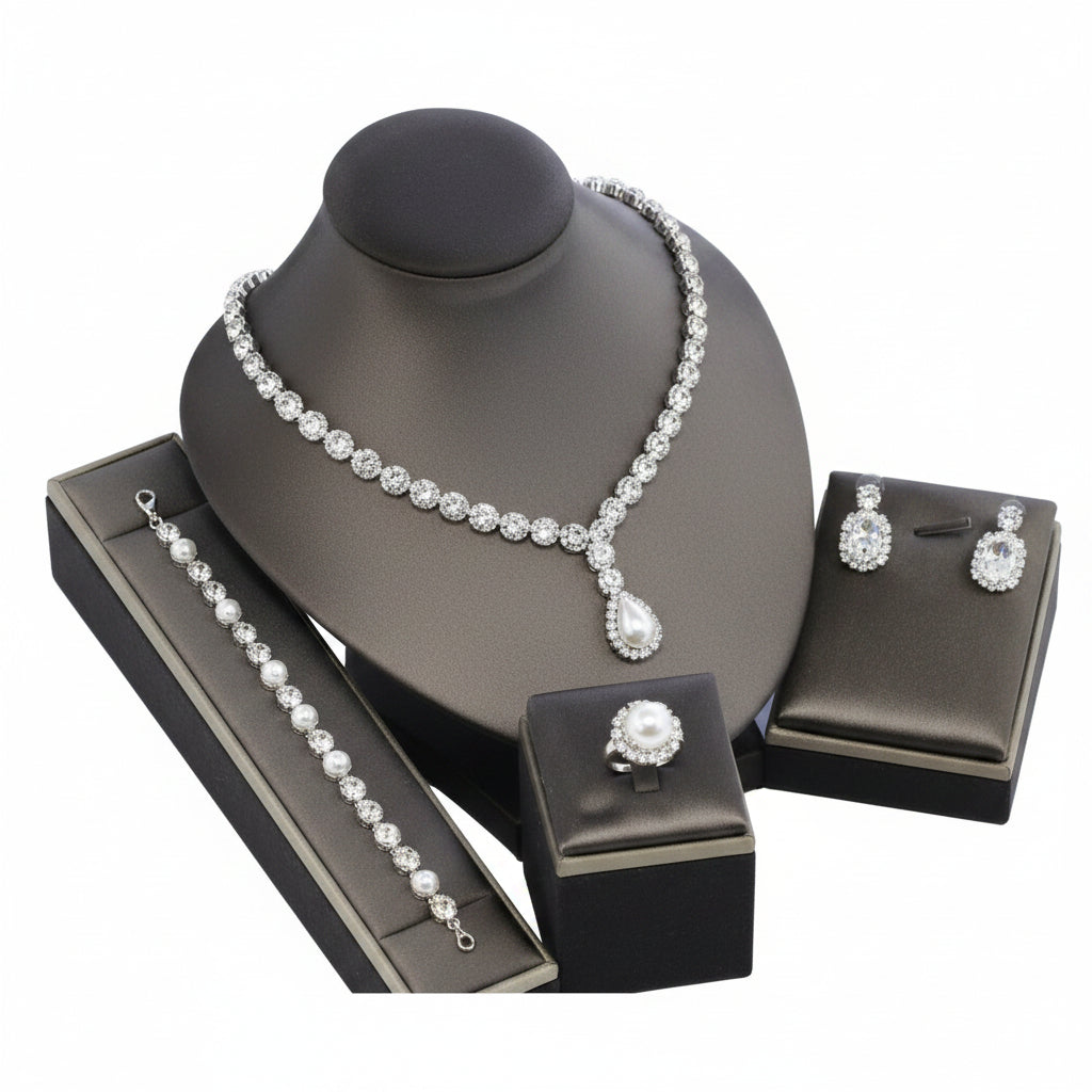 Ladies' Banquet Party Jewelry Four-Piece Set