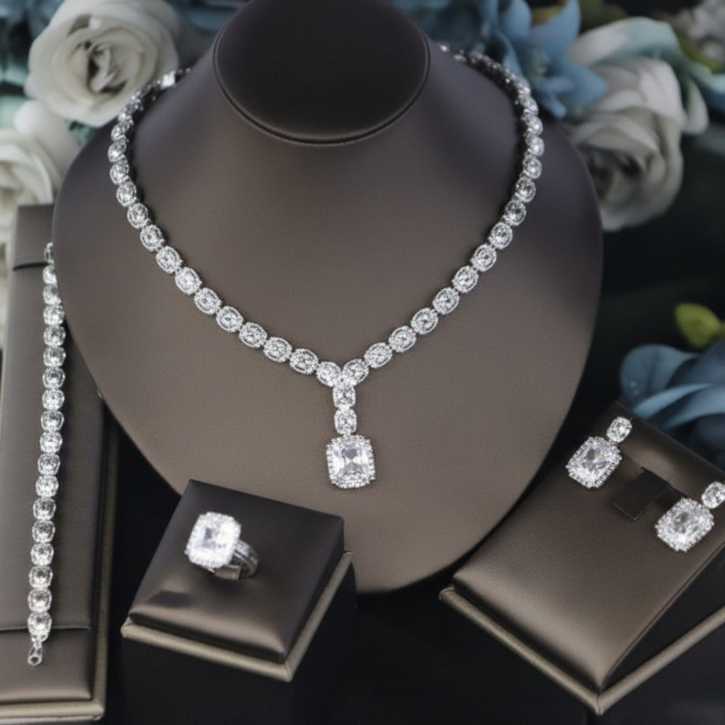 Ladies' Banquet Party Jewelry Four-Piece Set