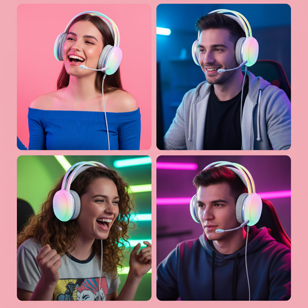 Rainbow Gaming Headphones