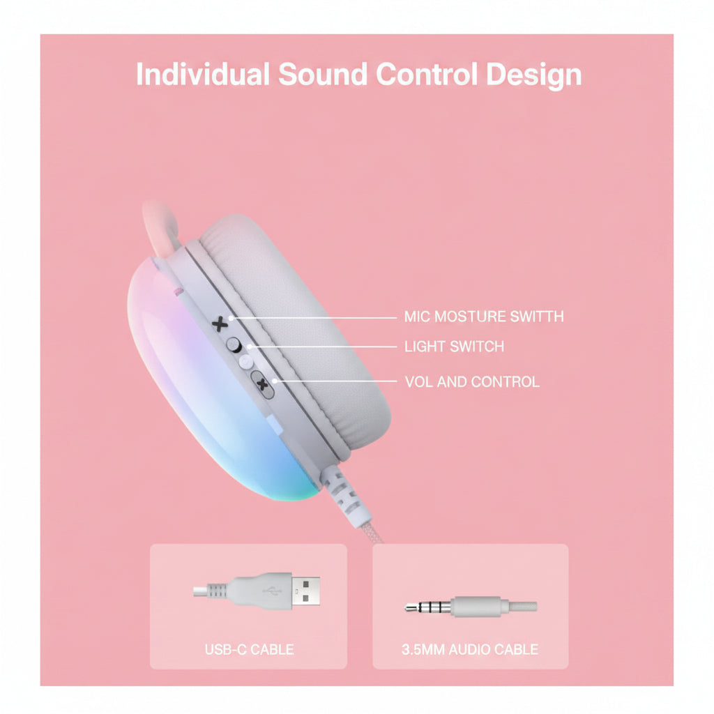 Rainbow Gaming Headphones
